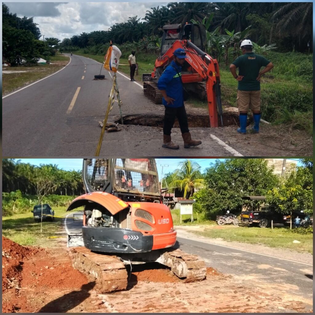 Respon Cepat Anggota DPRD Seruyan, Jalan Ambles di Km 91 Selunuk Segera Tertangani
