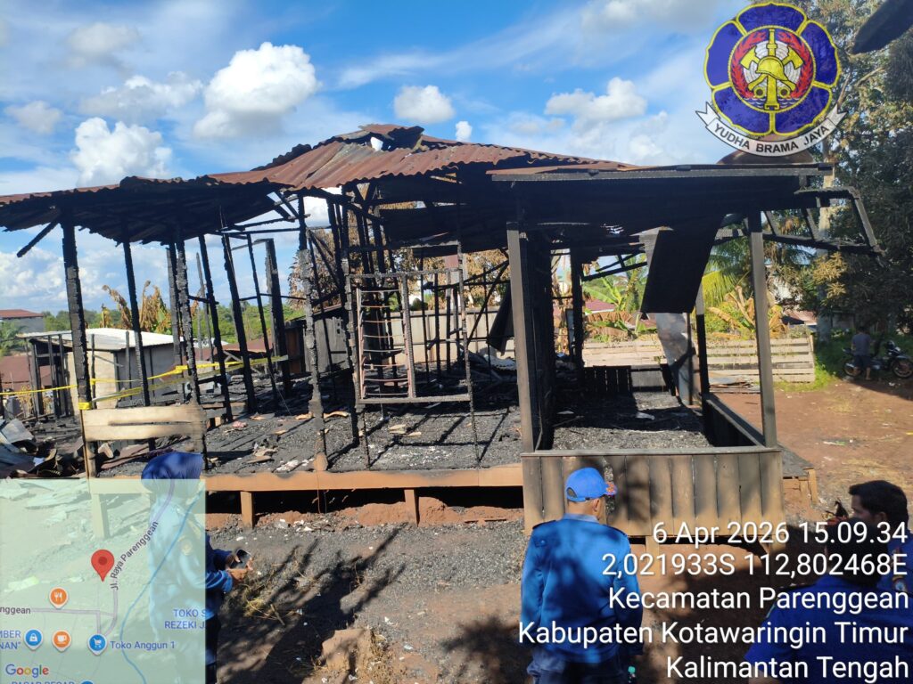 Tiga Rumah Hangus Terbakar di Parenggean, Polisi Tegaskan Belum Temukan Unsur Kesengajaan