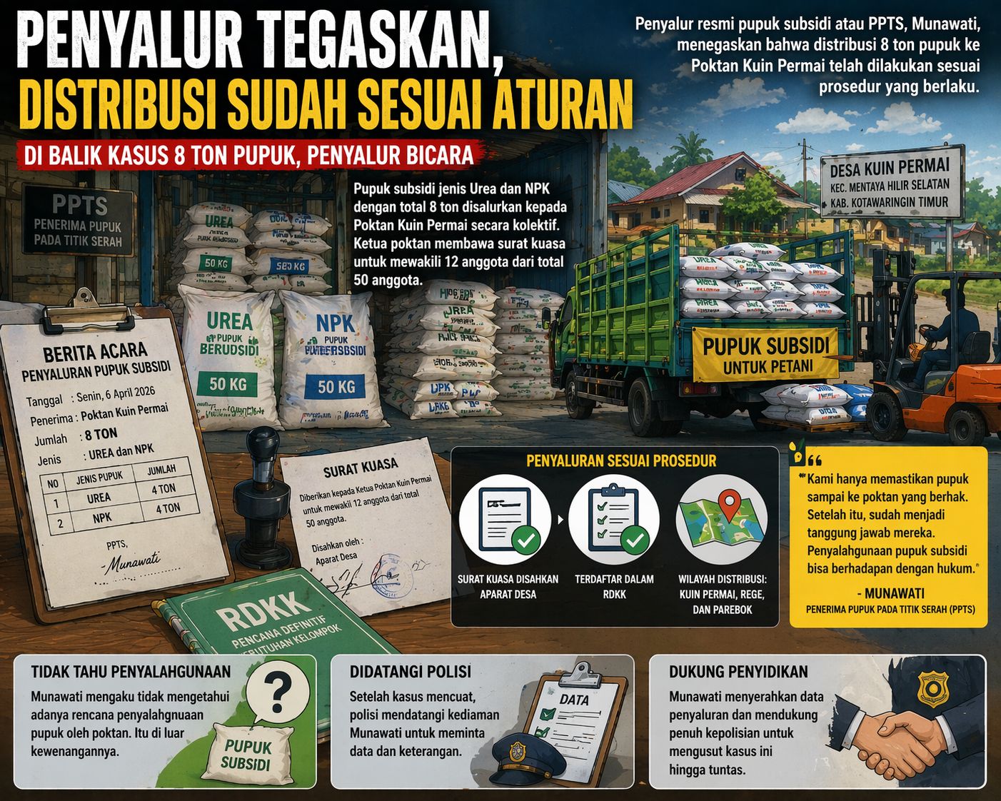 Penyalur Buka Suara, 8 Ton Pupuk Subsidi Sudah Disalurkan Sesuai Prosedur