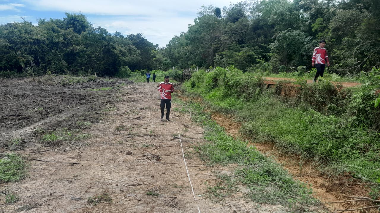 Pengukuran Dilakukan, Pembangunan Jembatan Desa Keruing Segera Direalisasikan