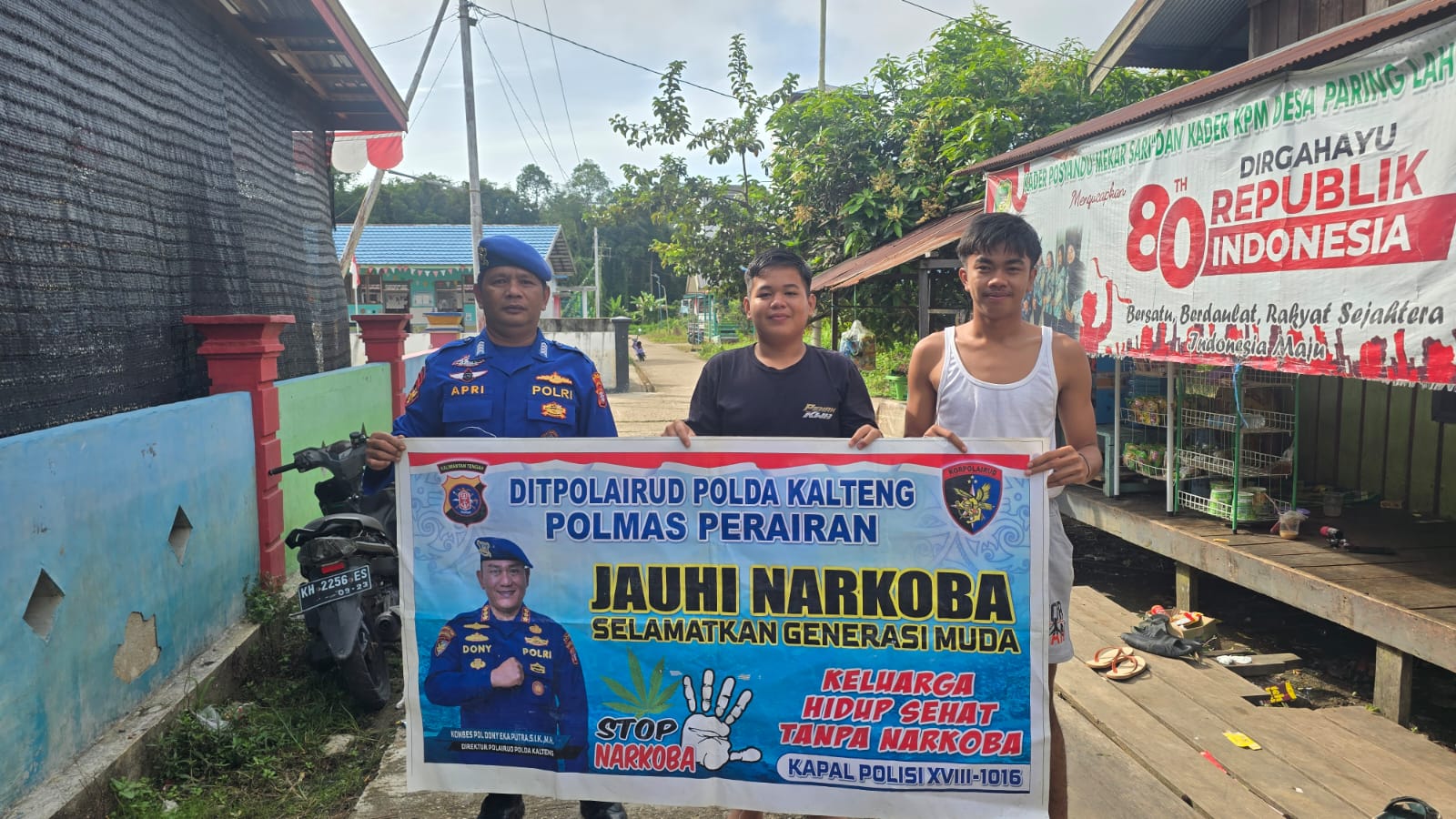 Perangi Narkoba, Marnit Muara Teweh Ajak Masyarakat Pesisir Hidup Sehat
