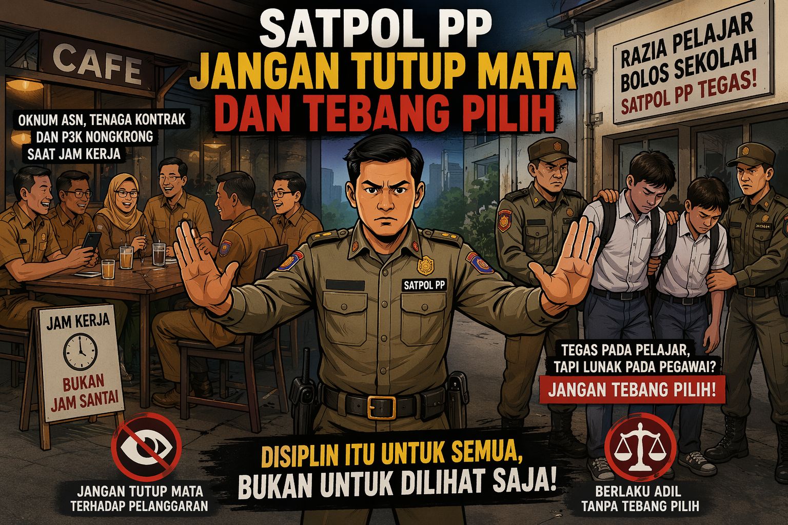Satpol PP Diminta Jangan Tutup Mata: Saat Jam Kerja, ASN hingga P3K Diduga Nongkrong di Kafe