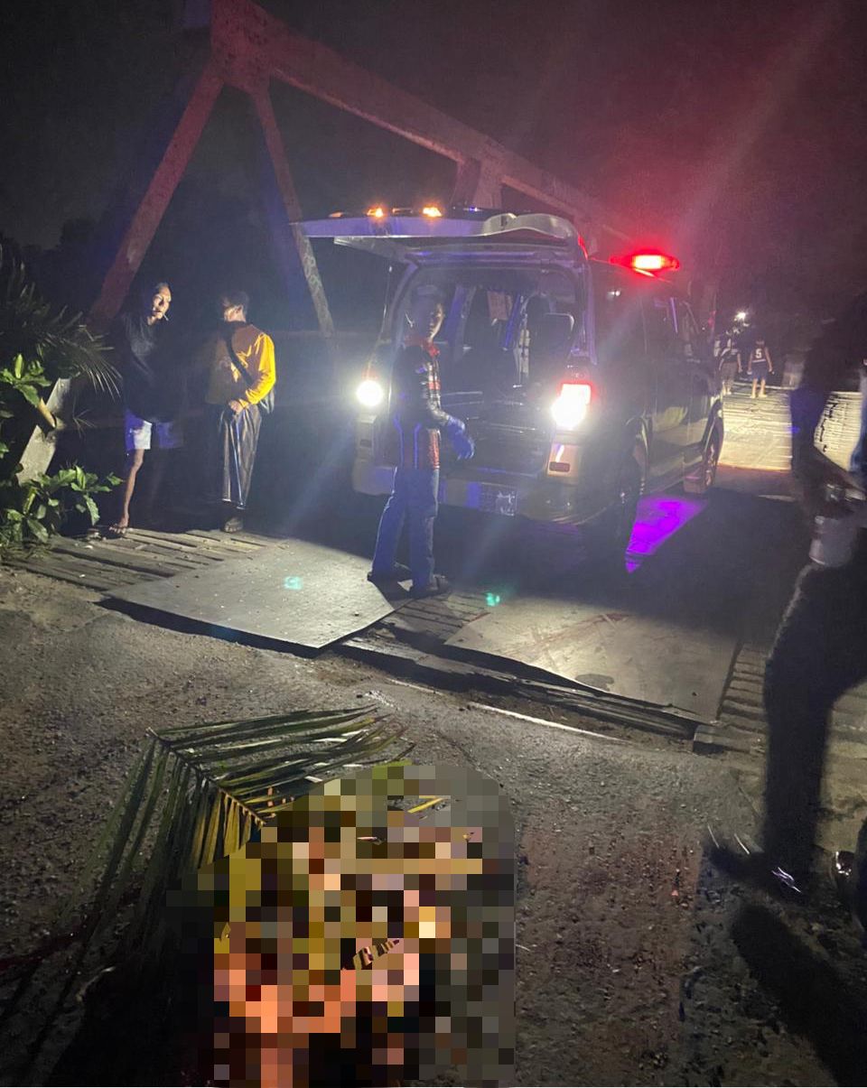 Laka Tunggal di Jembatan Patah Sampit, Satu Meninggal dan Satu Kritis