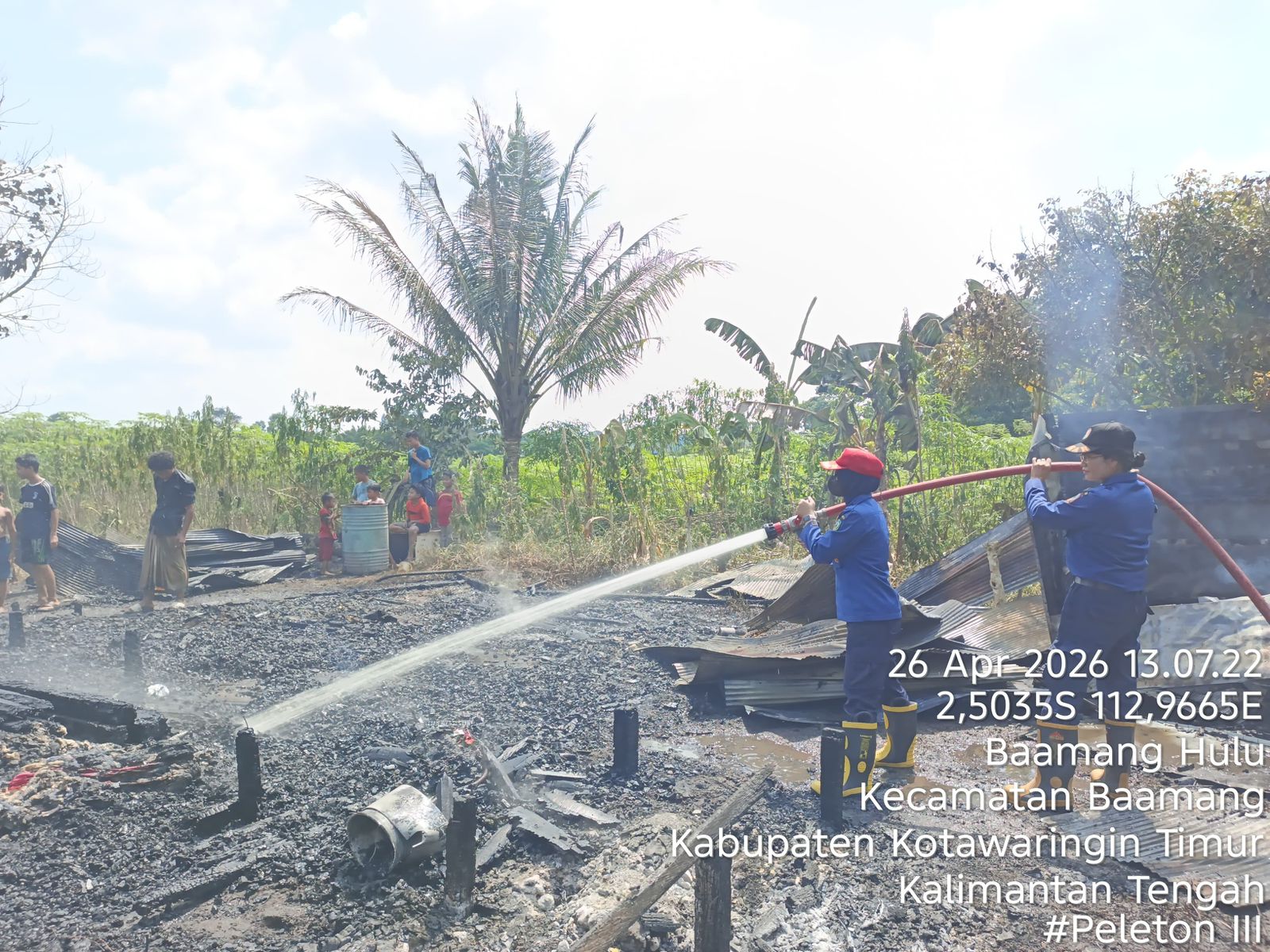 Bangunan Semi Permanen di Baamang Ludes Terbakar di Tengah Terik Matahari