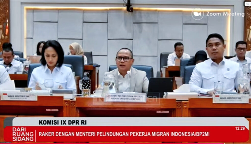 KemenP2MI Raker dengan Komisi IX DPR: Dorong Kampanye Nasional Migran Aman & Mitigasi Konflik Timur Tengah