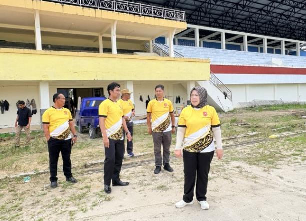 Bupati dan Wakil Bupati Kobar Tinjau Lokasi Porprov 2026, Pastikan Pembangunan Berjalan Baik-Sesuai Target