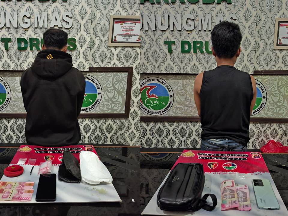 Polisi Ringkus Dua Pengedar Sabu di Manuhing, 4,36 Gram Barang Bukti Diamankan